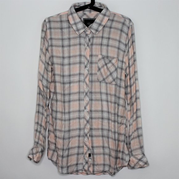 Rails Tops - Rails Plaid 100% Rayon Button Up Blouse A634